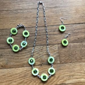 Necklace bracelet and earring set
